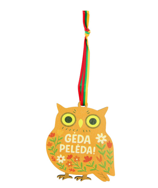 Pakabinama dekoracija pelėda